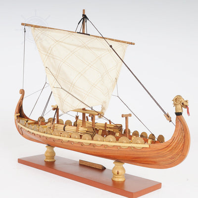 Handcrafted Wooden Drakkar Viking Boat