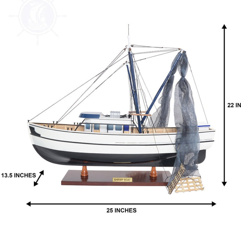 Handcrafted Shrimp Boat Model