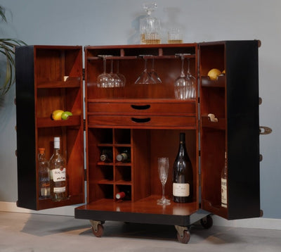 Vintage English Design Home Bar Cabinet