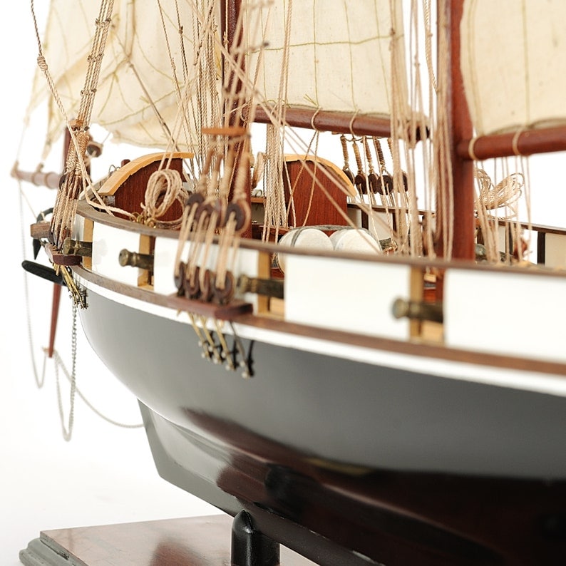 Painted Harvey Sailing Ship Model