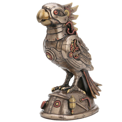 Handmade Steampunk Cockatiel Parrot Statue