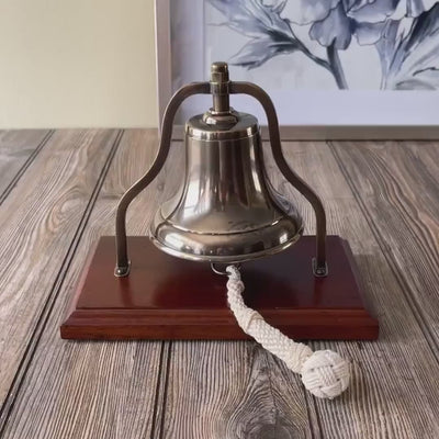 Classic Ship's Bell With Stand