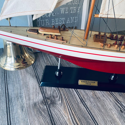 Endeavour Wooden Sailboat Yacht Model
