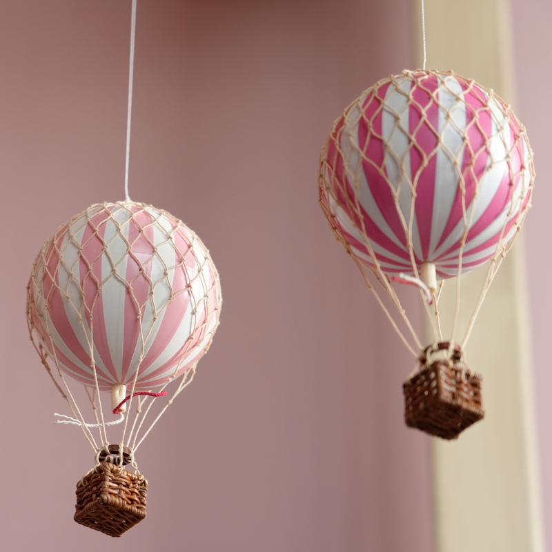 Pink White Balloon Mobile