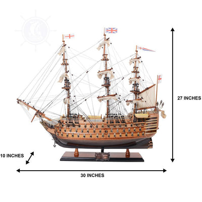 HMS Victory Mid-Size Model Ship - Fully Assembled