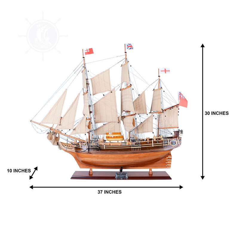 Handcrafted H.M.S. Bounty British Ship Model