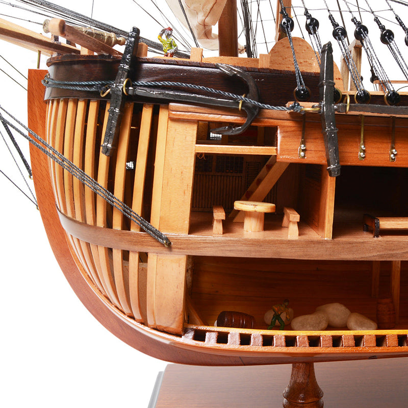 HMS Endeavour Open Hull Model Ship