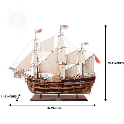 HMS Endeavour Open Hull Model Ship