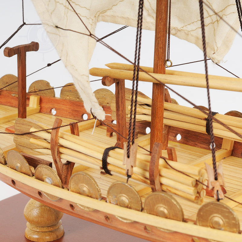 Handcrafted Wooden Drakkar Viking Boat