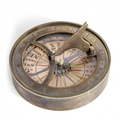 Traditional 18th Century Sundial and Compass