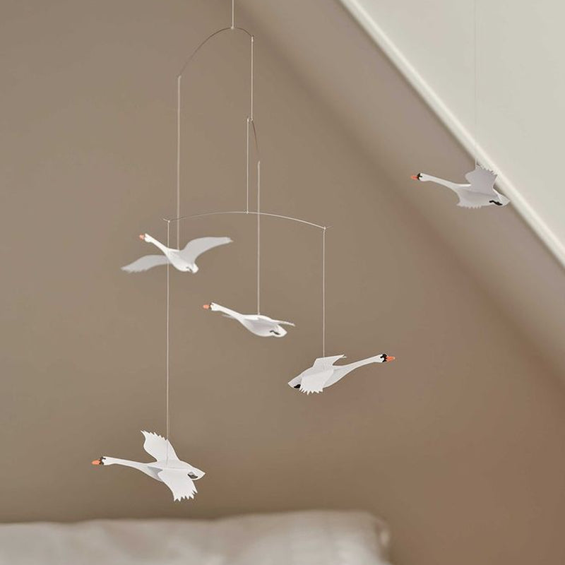 Elegant Scandinavian Swan Mobile