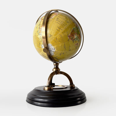 Vintage Style Desk Globe with Compass