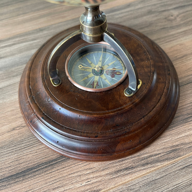 Mercator Globe with Compass