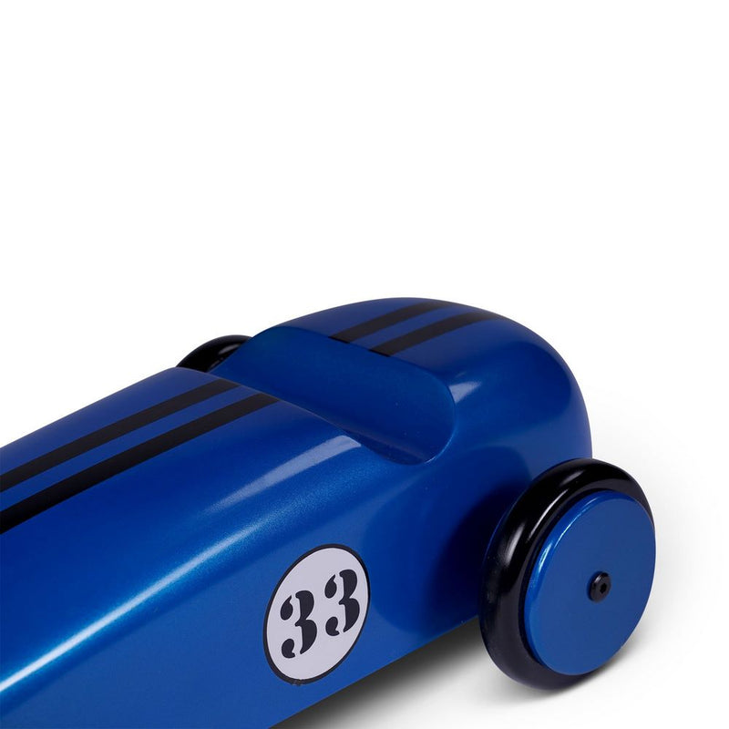 Blue Wooden Racer Display Model