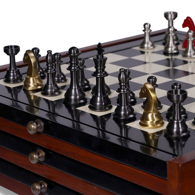 Howard Staunton Metal Chess Set