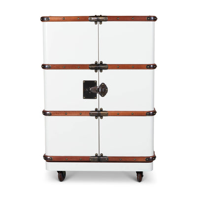 Portable Vintage Design Trunk Home Bar Cabinet