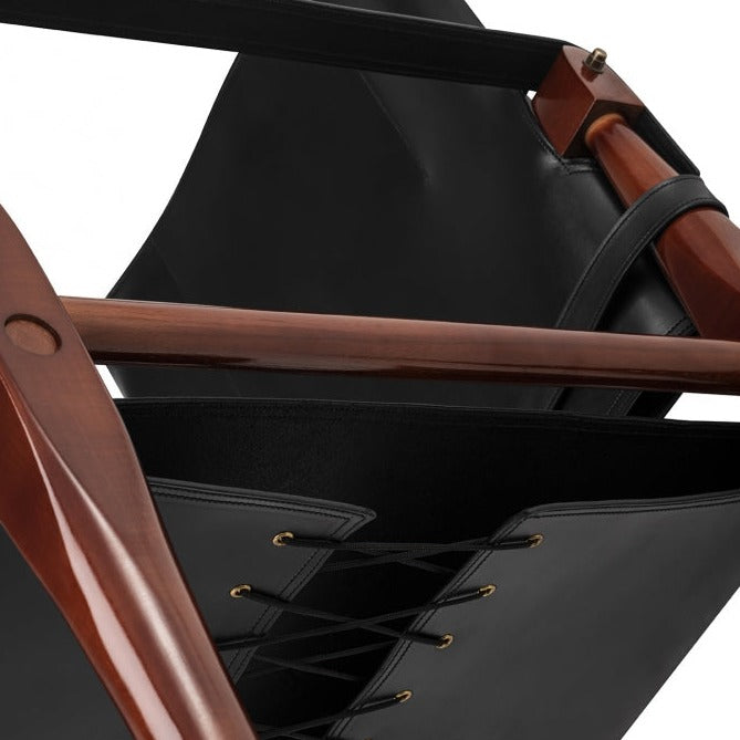 Elegant Leather Campaign Armchair