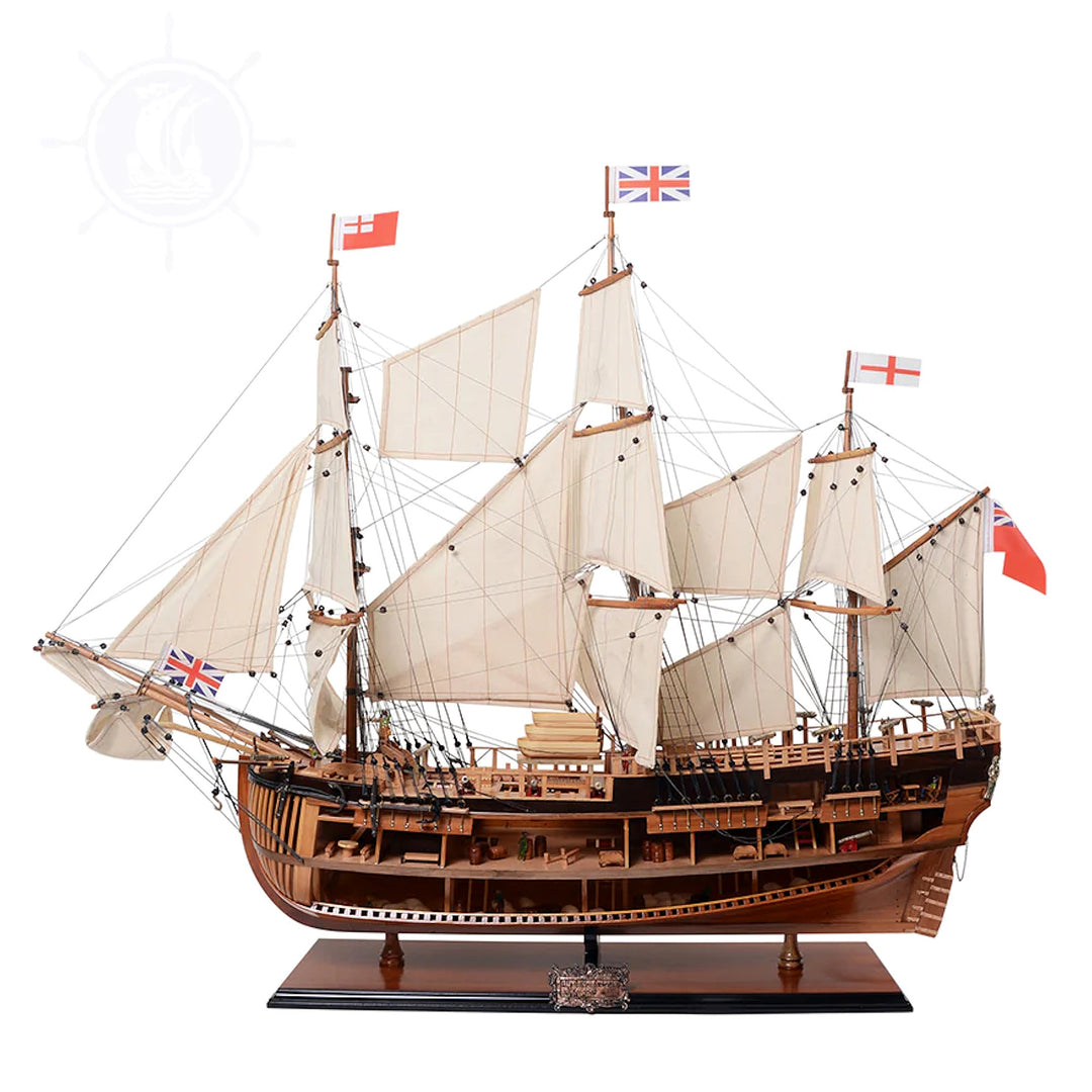James Cook's HMS Endeavour: Open Hull Collector's Model