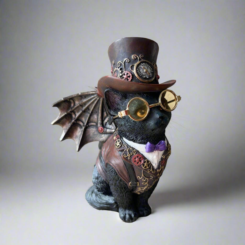 Steampunk Victorian Inventor Cat With Top Hat