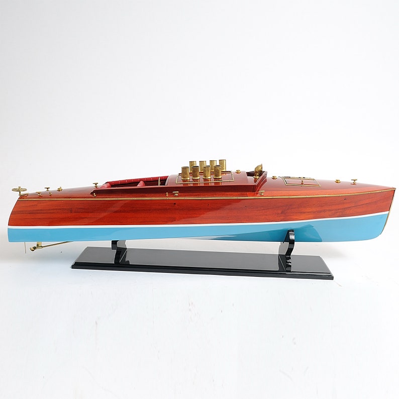 Handcrafted DIXIE II Speedboat Model