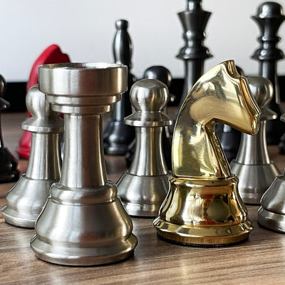 Master Tournament Metal Chess Pieces Gift Set