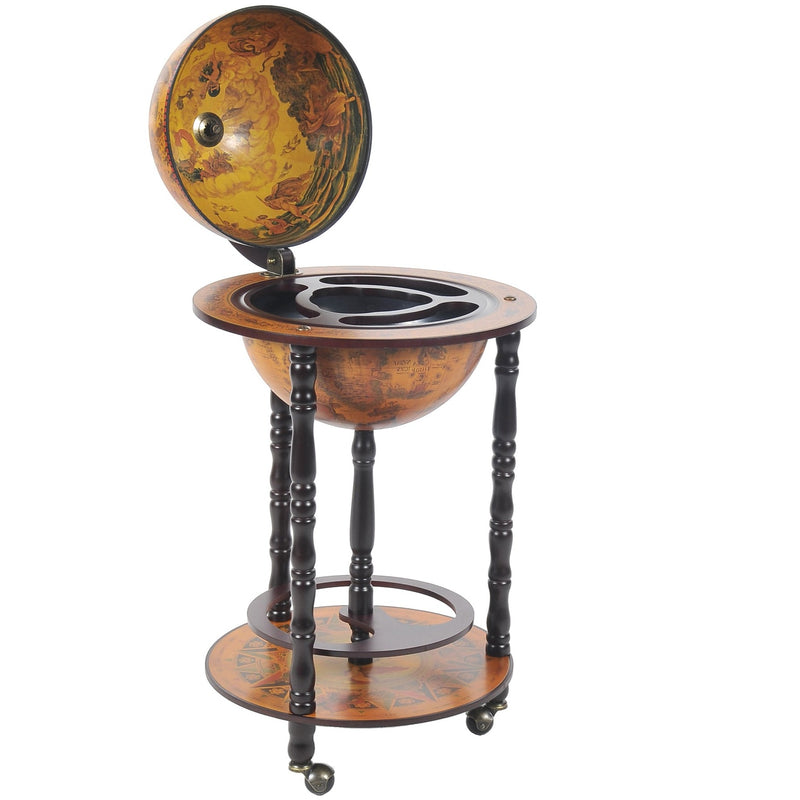 Mini Bar Globe Liquor Cart Cabinet