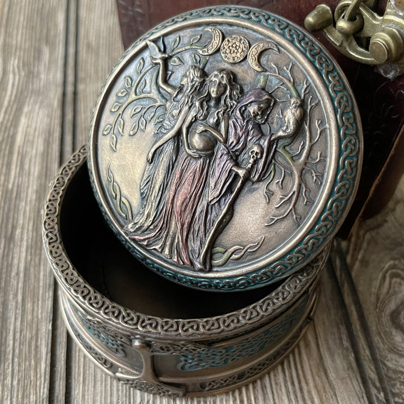 Celtic Triple Goddess Trinket Box