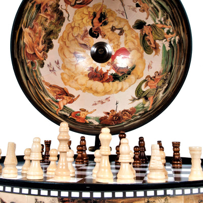 Handcrafted Chess Game Globe Set