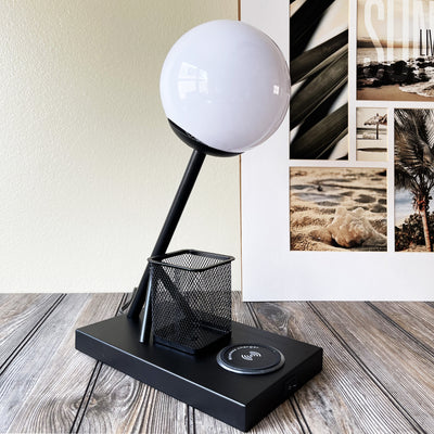 Desk Lamp With Pen Holder And Wireless Charger