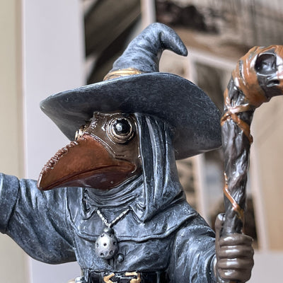 Handmade Plague Wizard Miasma Doctor Figurine Close