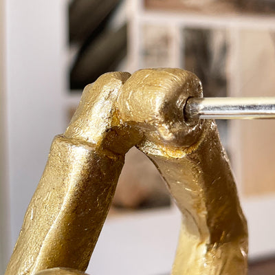Custom Made Golden Golfer Figurine Statue Hands