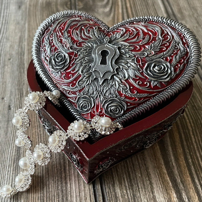 Heart And Key Trinket Box