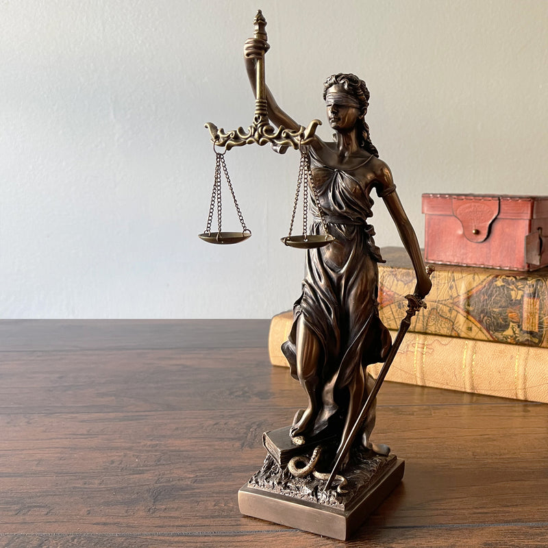 Blind Lady Justice Themis Goddess Statue