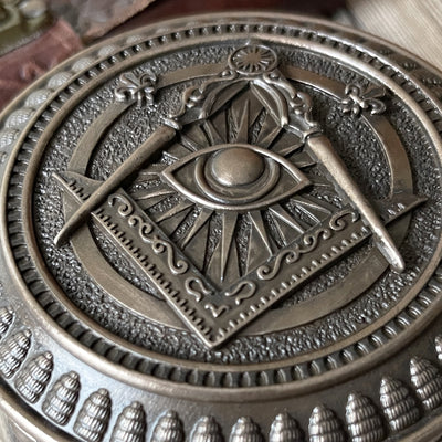 Masonic Eye Of Providence Round Trinket Box