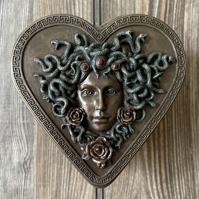 Medusa Heart Shaped Trinket Box
