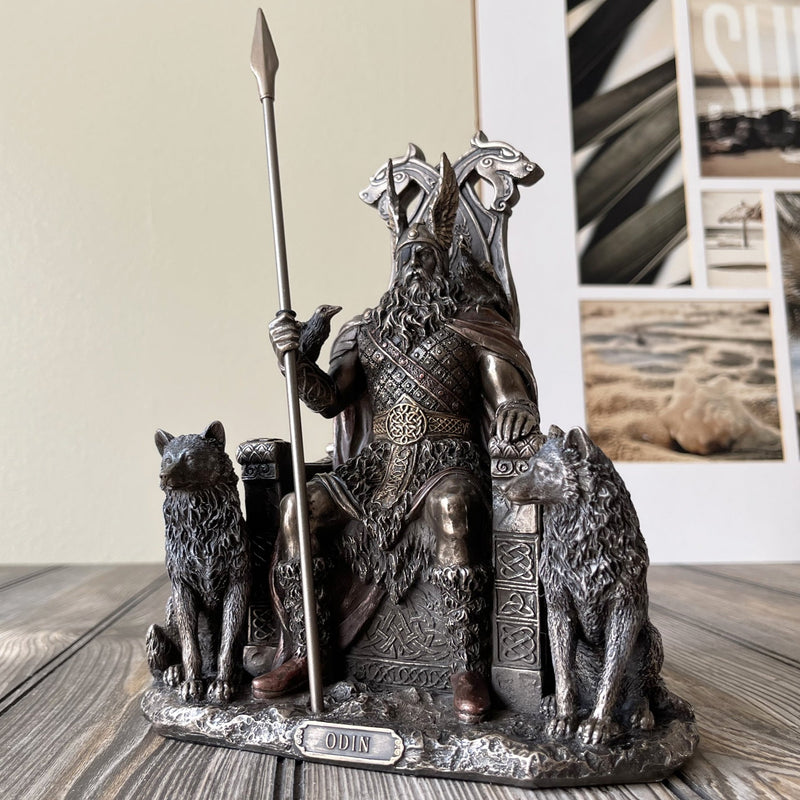 Odin Sitting On Throne Statue
