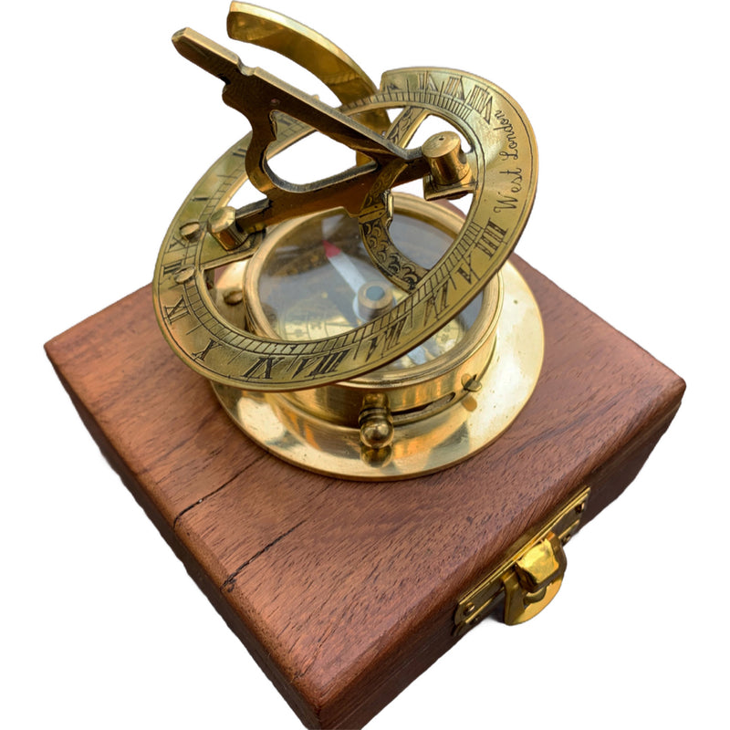 Nautical Solid Brass Sundial Compass