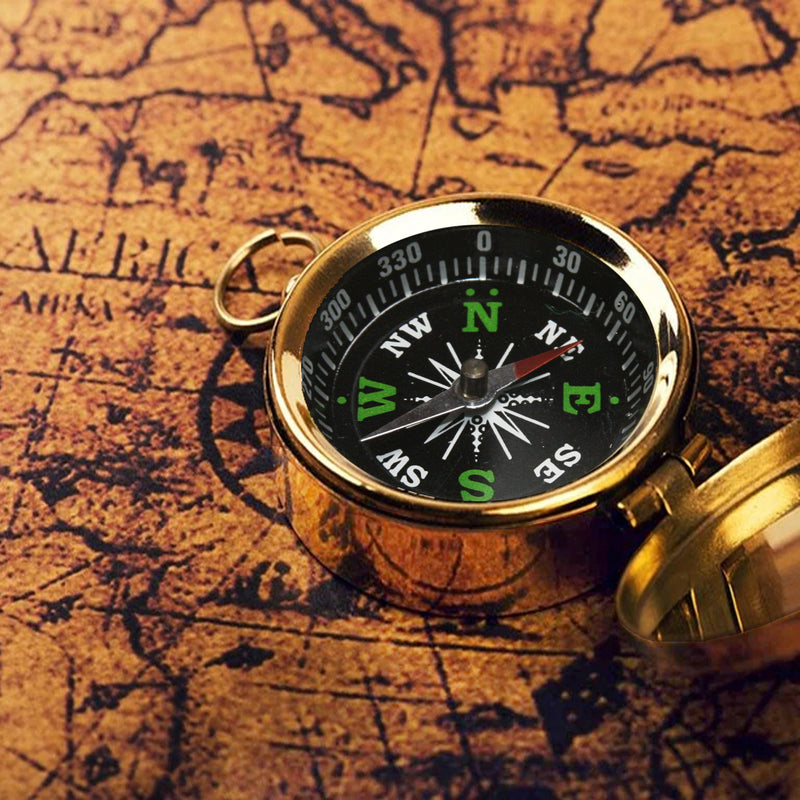 Solid Brass Nautical Pocket Compass 