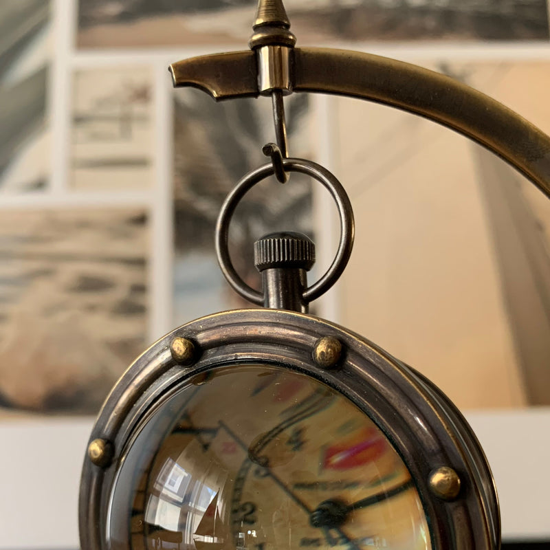 Titanic Porthole Optical Glass Desk Clock