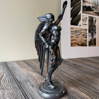Steampunk Android Angel Statue