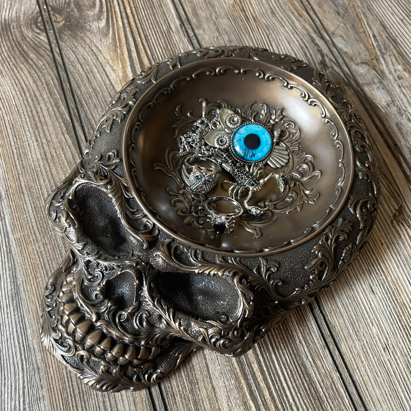 Steampunk Decorative Skull Tray