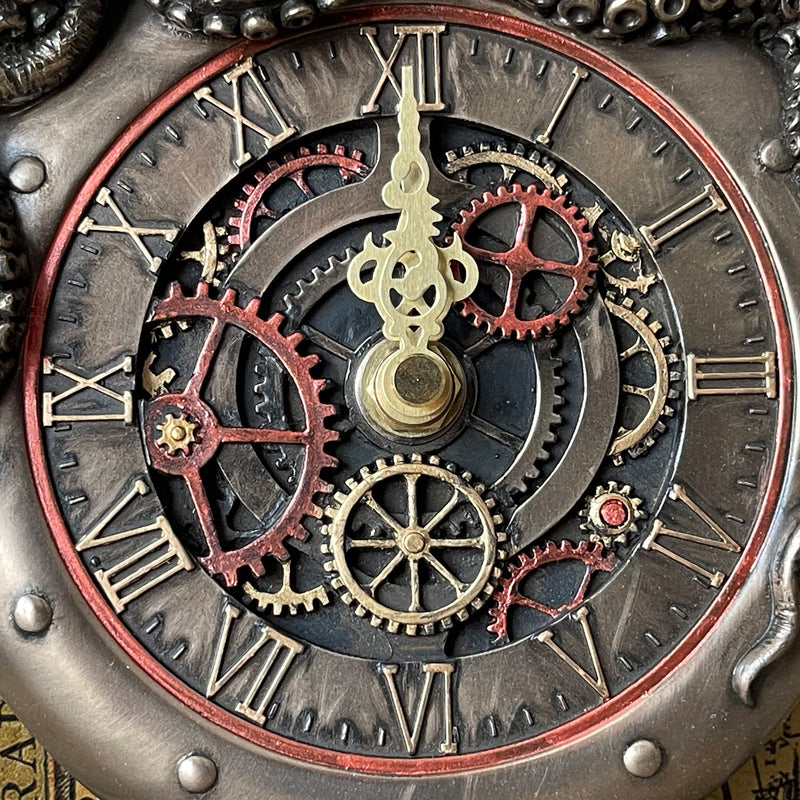 Handmade Steampunk Octopus Wall Clock | SHOPTELI