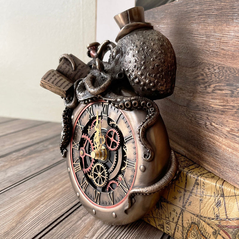 Handmade Steampunk Octopus Wall Clock | SHOPTELI