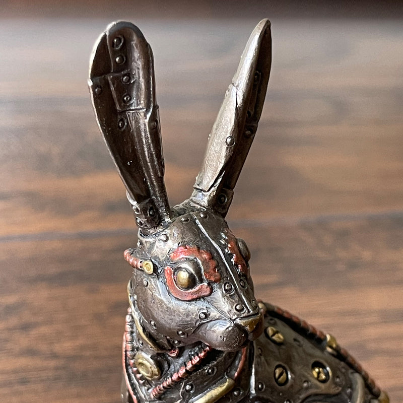 Handmade Steampunk Jack Rabbit Statue Decor | SHOPTELI