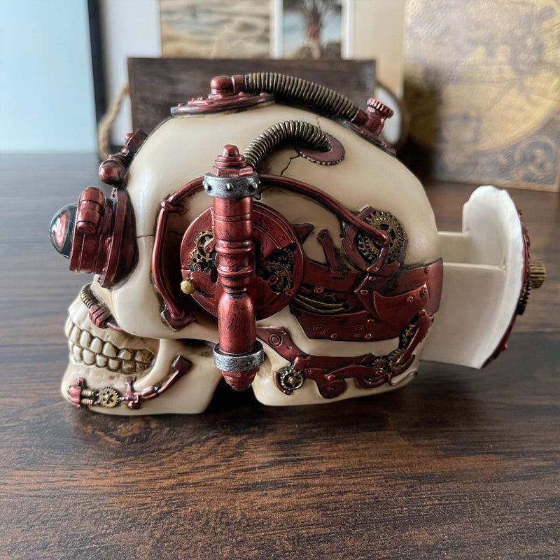 Steampunk Skull With Secret Trinket Box
