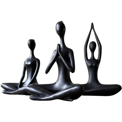 Handmade Yoga Ladies Spiritual Figurines Set