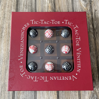 Tic Tac Toe Table Game With Glass Marbles