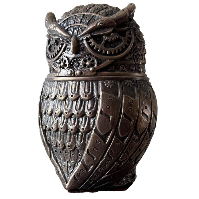 Steampunk Majestic Owl Secret Trinket Box