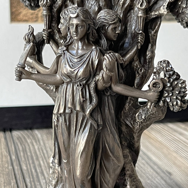 Triple Moon Goddess Hecate Statue