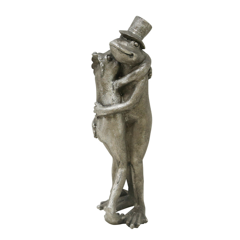 Two Frogs In Love Hugging Statue Home Decor